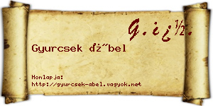 Gyurcsek Ábel névjegykártya