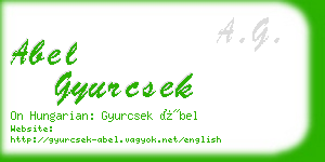 abel gyurcsek business card